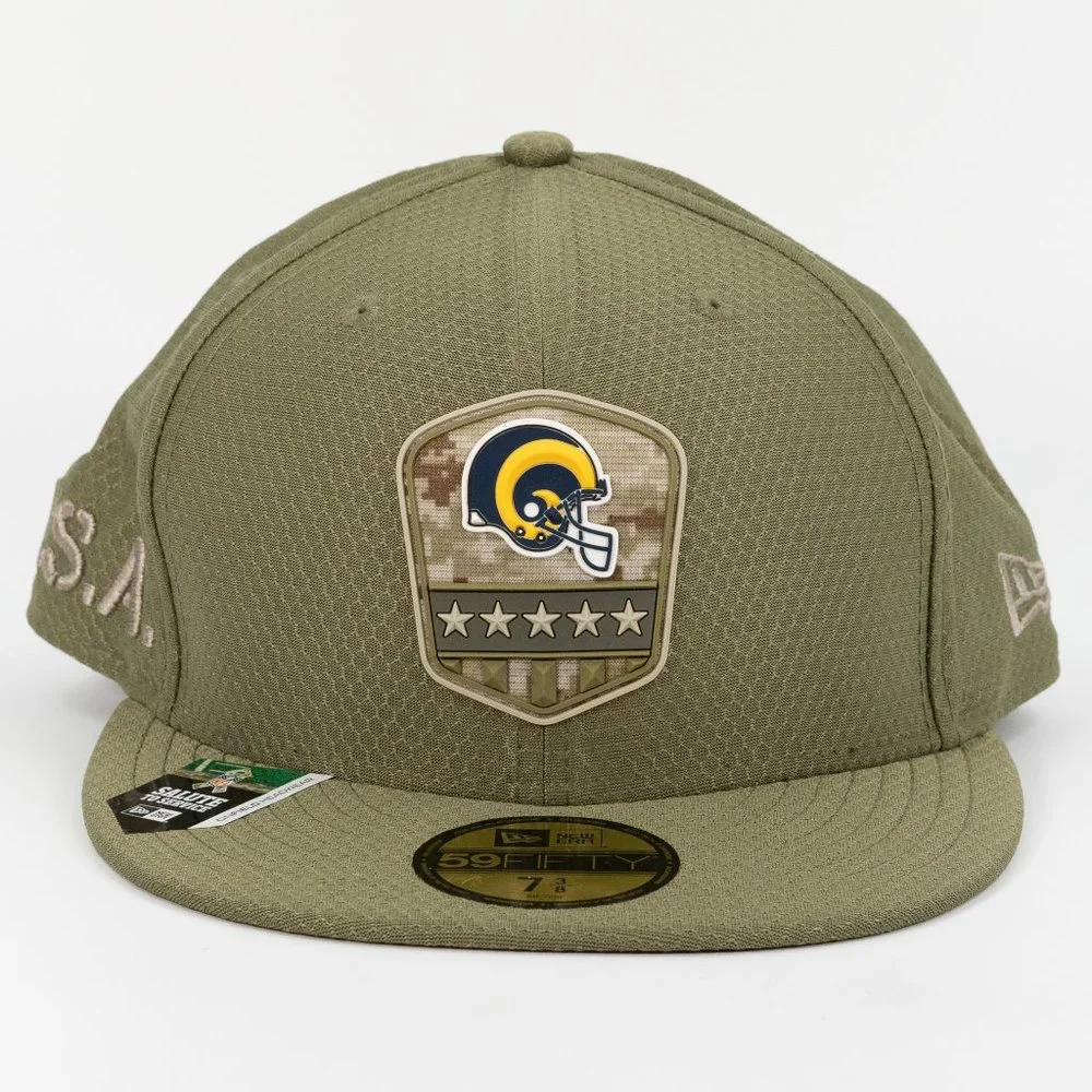 New Era 59FIFTY NFL Los Angeles Rams 'Salute to Service' Cap 12125709 size 7 3/8
